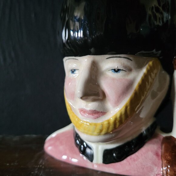 Vtg Grenadier Guardsman Staffordshire Ceramic Jug Vintage British Military Vase - Picture 2 of 7